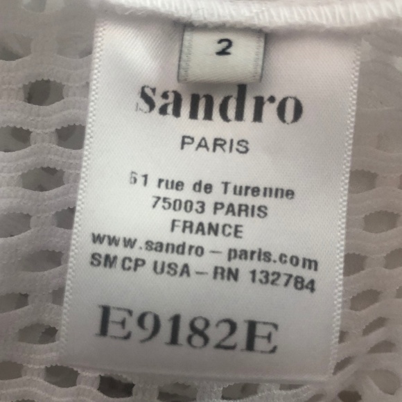 Sandro women's white peek-a-boo tank - Picture 2 of 5